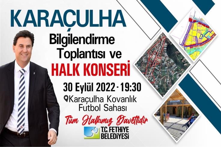 KARAÇULHA’DA TAPU DAĞITIM TÖRENİ VE HALK KONSERİ YAPILACAK